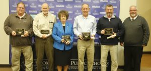 Members of the Knox County Board posed for a photo in recognition of their contributions to education in Knox County. 