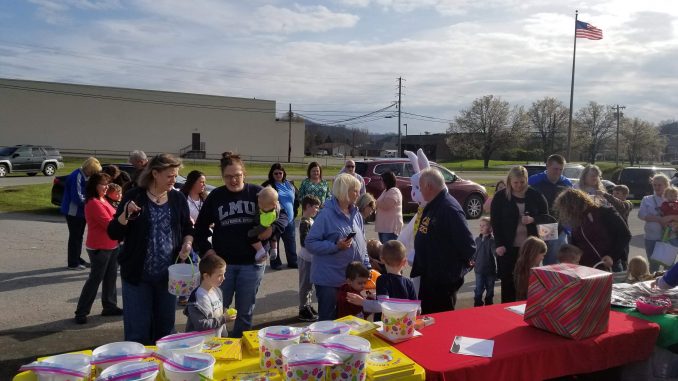 Save the Children sponsored an Easter Egg Hunt on March 26, 2018. Shown are parents and children that participated in the event.
