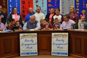 Proclamation signing by Knox Board