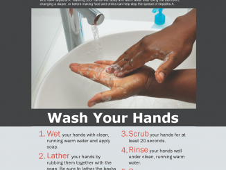 A flyer from the Knox County Health Department that details the importance of good hand washing to prevent Hep A and other illnesses.