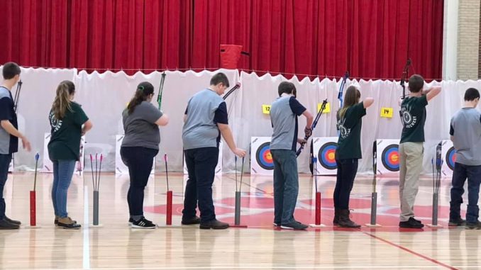 Knox County's archers shown at the Corbin Snowball Shoot