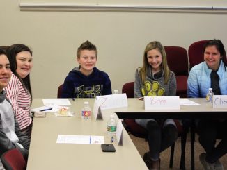Smiling faces as the Superintendent's Student Council meeting on February 14.