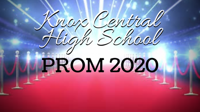 Red carpet illustrated background with KCHS Prom 2020 text.