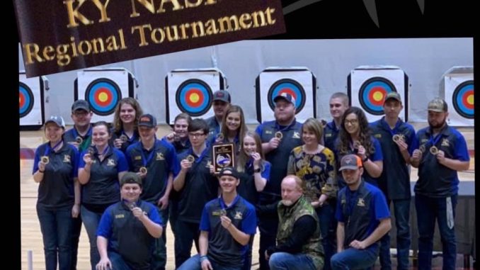 All members of the KC archery team are shown with first place win.