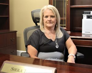 Sheila Terrell is shown in her new office at the district's Central Office building. She was recently hired as the Director of Elementary Education.