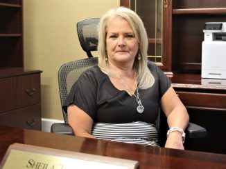 Sheila Terrell is shown in her new office at the district's Central Office building. She was recently hired as the Director of Elementary Education.