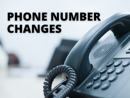 Telephone with text phone number changes