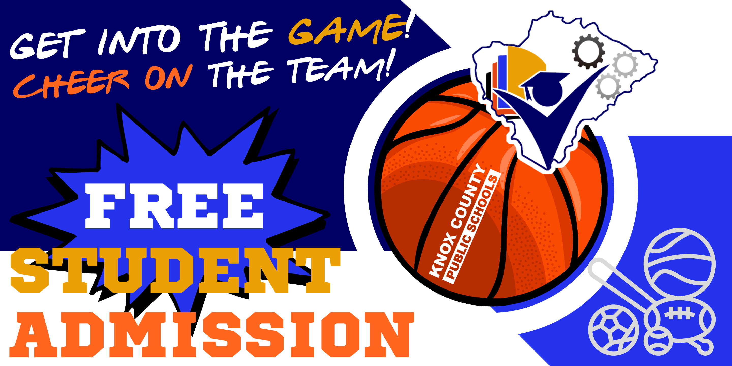 Get into the game!  Cheer on the team!  Free student admission 